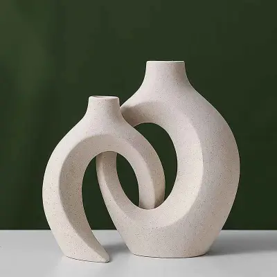 Duo Harmonie Bohème™ – Vases Décoratifs Couple Élégance Artisanale