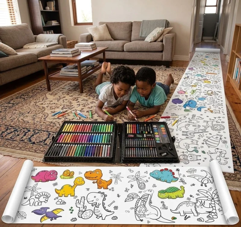Kit de Dessin et Peinture Ultime – La Mallette de l’Artiste en Herbe (150 Pièces)