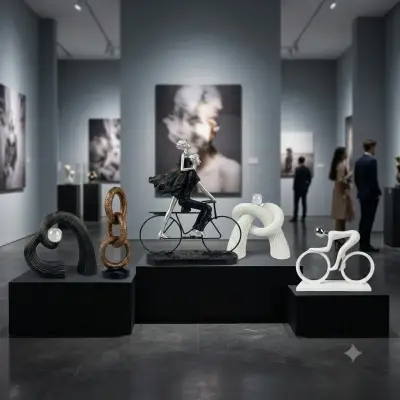 Éternité Géométrique™ – Sculpture Abstraite de Couple en Métal